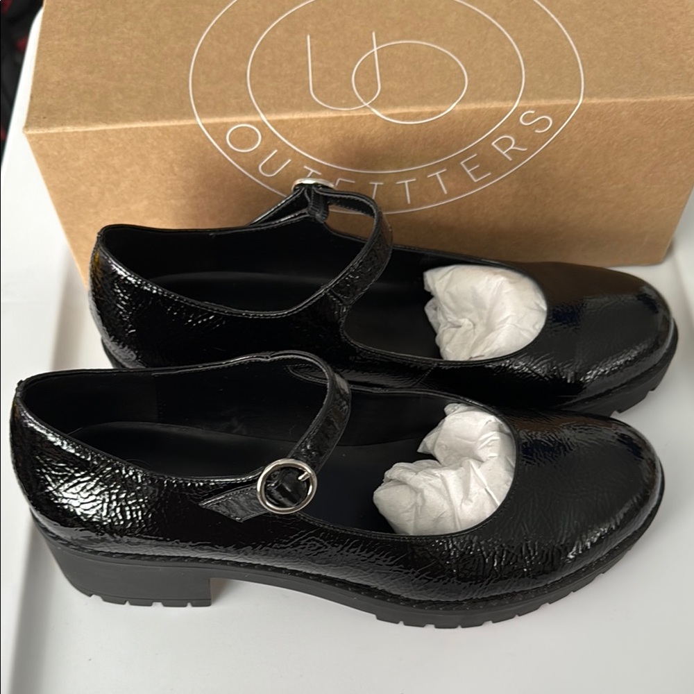 Urban Outfitters Daria Mary Jane Black Patent Leather